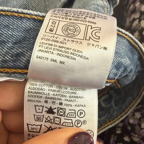 Levi's Original Button Fly 501 Straight Leg Jeans Size 32 - Picture 7 of 7